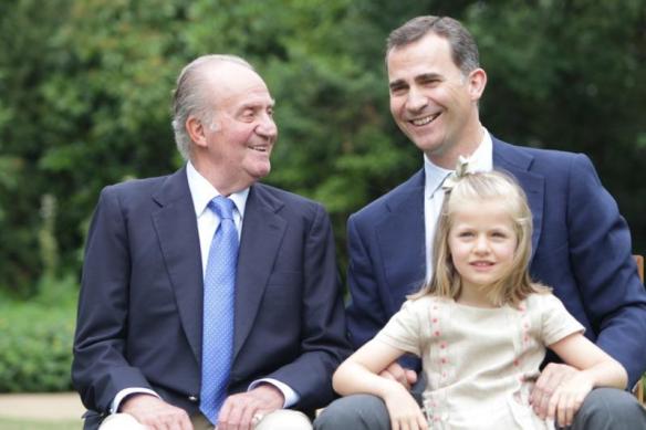 Juan Carlos I, Felipe VI y la princesa Leonor