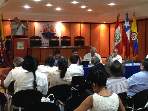En Santa Marta en sesión plenaria del Parlamento Andino (31/10/2014)